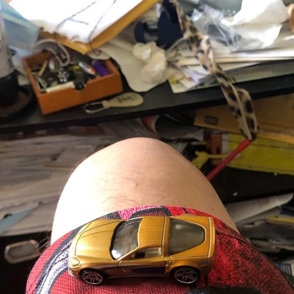 Gold Toy Sports Car Die-Cast Model